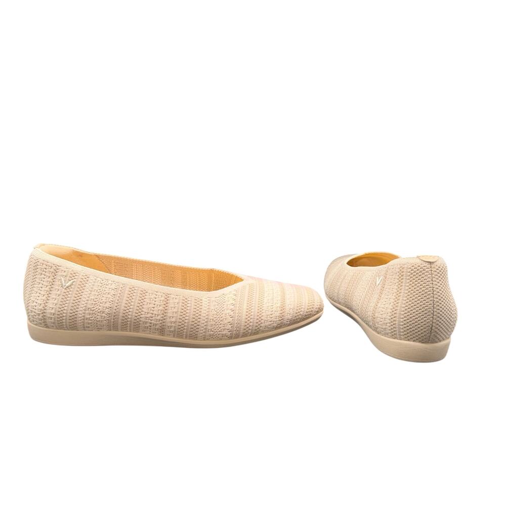 VIVAIA Knit Ballet Flats Beige Cream EU 40 US 9 Slip On Shoes